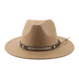 Kowbojowy kapelusz zimowe kapelusze kapelusz dla kobiet czapki fedorowie fedorki panama kapelusz western kowboja vintage solid fedoras chapau femme
