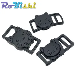 100st/Lot Craft Tools 3/8 "Cat-head Plastic Safy Breakway Buckles for Bra Cat Coll Paracord Webbing plagg Tillbeh￶r