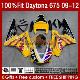 OEM Fairings For Daytona 675 675R 2009-2012 09 12 Bodywork 150No.108 Daytona675 2009 2010 2011 2012 Body Daytona 675 R 09 10 11 12 Injection mold Fairing yellow stock