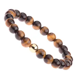 Bracciale di perline per uomini perle d'oro per perle di colore nero 8mm pietra naturale fascino yoga guarigione pulseras braccialetti donne regalo gioiello