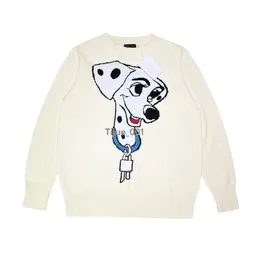 22FW Fransa Yeni Klasik Köpek Nakış Sweater Sweatshirt Adam Kadınlar Erken Sonbahar Kış Sıcak Örgü Çakçısı Sokak Hip Hop Moda Sweatshirt Tjamjk077