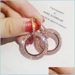 Dingle ljuskrona ny design kreativa smycken högklassig eleganta kristallörhängen runda guld och sier bröllopsfest för wo lubaby dh6ar