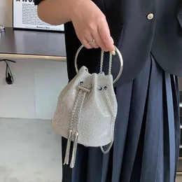 2022 Bag kadın su elmas tam matkap parlak kova çantası çizim stili çok yönlü taşınabilir çapraz cross coper cüzdan