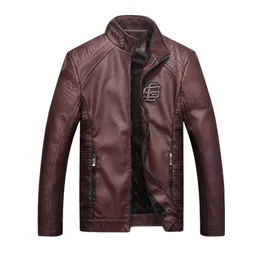 Мужская кожаная мотоциклетная куртка из искусственной кожи, зимний бомбер, брендовая верхняя одежда из искусственной кожи высокого качества, деловое пальто, топы C92 220913