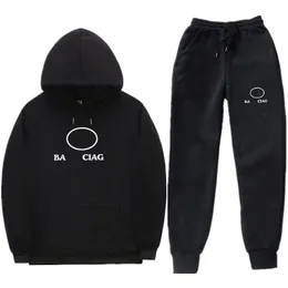 Designer Letters Print Tracksuits High Street Loose Hoodies and Sweatpants Sets Casual Sports Suits