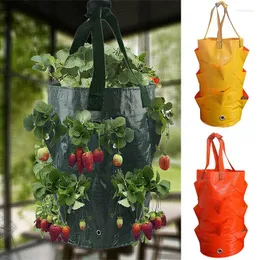 Planters Strawberry Planting Bag Creatieve multi-mouth Container Grow Planter Pouch Root Plant Growing Pot Side Home Garden Tool