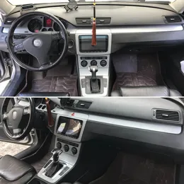 Car Interior Center Console Cambia colore Decalcomanie per stampaggio in fibra di carbonio per Volkswagen Passat B6 2006-2011