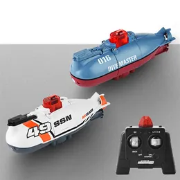 ElectricRC Boats Mini RC Submarine 6CH Electric High Speed Boat Toy Dive Master Remote Control Pigboat Simulation ToyDids Toild Gift 220913