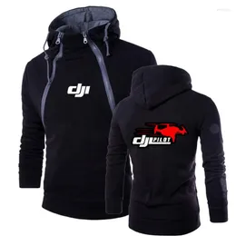 Herrtr￶jor herrtr￶jor m￤n dji professionell pilot drone logotyp harajuku stil fritid pullover klassisk tr￤ning smal mode