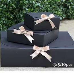 هدية التفاف 3PSC/5PSC/10pcs/Lot Gift Box Box Box Blank Kraft Carton بأحجام مخصصة وأنماط مطبوعة لحفلات الحفلات 220913