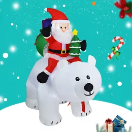 Noel dekorasyonları 1.8m LED şişme fedailer Noel Baba Kardan Adam Bebeği Açık Bahçe Oyuncakları Çocuklar Hediye Partisi Yıl Ev Dekor