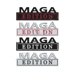 Maga Edition Araba Amblemleri Metal Çıkartma Sticker Klasik Kişilik Alaşım Amerika'yı Tekrar Harika Yapın Rozet Arabalar Metal Yaprak Kurulu 0913