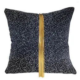 Pillow Gold Metal Stripe Decorative Cover For Living Room 30x50cm/45x45cm Home Decor Grey Black Beige Shiny Pillowcase S