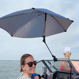 Tendas e abrigos dobráveis ​​portáteis cadeira de praia guarda -chuva de verão de verão ajustável com parasol de pesca com grampos