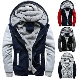 Men's Hoodies Men's & Sweatshirts Mens Fashion Thick Plus Velvet Winter Keep Warm Casual Baseball Uniform Down Coat Windproof Clothing