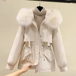 Women s Jackets Cotton Padded Parkas Woman Winter 3XL Big Fur Thicken Jacket Women Loose Warm Liner Hooded Outwear and Coats 220913