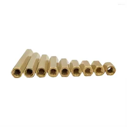 Lighting Accessories 100Pcs/Lot M3 Female Standoff Hexagonal Spacer Hex Nut Spacing Screw Brass Threaded Pillar PCB Length 6-40mm