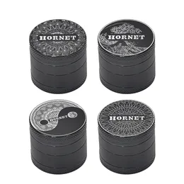 Zinc Alloy Smoking Herb Grinder 40MM 3 Piece Metal Tobacco Grinders With Spice Catcher Smoke glass filter tip