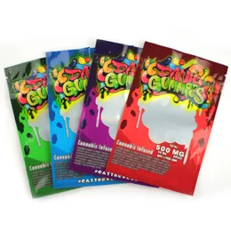 Nuovo Bank Gummies Mylar Bag Edibles Retail Packaging 4 Styles Odore Borse a prova di cerniera Mylar Borse