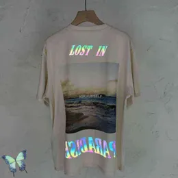 T-shirt da uomo Ocean Waves California Landscape 3M Lettera riflettente ASKYURSELF T-shirt Uomo Donna ASK Lost In T Shirt T220909