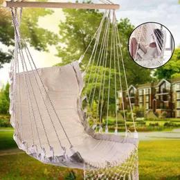Camp Furniture Cotton Canvas Hammock Chair Swing Hanging College Dormitory Indoor Outdoor Garden Kids Adult
