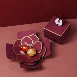 Gift Wrap Elegant Hand-made Flower Gift Box Candy Boxes es Anniversary Wedding Floral Party Favor Valentine's Day Propose 220913