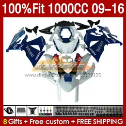 Injektion Blue White Fairings för Suzuki GSXR 1000 CC K9 GSXR1000 2009 2010 2012 2012 2013 2014 2015 2016 151no.88 K 9 1000cc GSXR-1000 09 10 11 12 13 14 15 16 OEM FAIRING