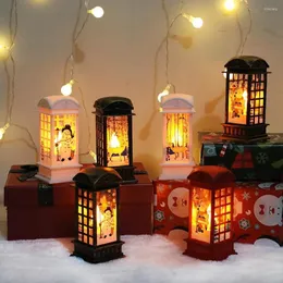 Decorações de Natal Qifu Train LED Light 2022 Decoração Merry for Home Cristmas Mesa Ornamentos de Navidad Noel ano 2023