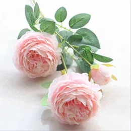 Faux Floral Greenery Seide Künstliche Fake Western Rose Blume Pfingstrose Brautstrauß Hochzeit ic Europäischen Stil Hohe realistische Erscheinung J220906