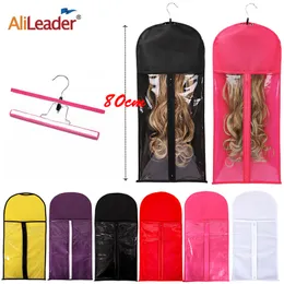 Wig Stand Alileader 5/10Pcs Storage Bag With Hanger Holder Hair Extensions 220913