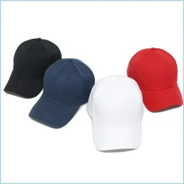 Ball Caps Brand New Men Women Plain Curved Sun Visor Baseball Cap Hat Solid Color Adjustable Caps Snapback Golf Ball Hip-Hop Lulubaby Dhgkl