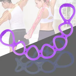 Fasce di resistenza 1 pezzo Yoga Fitness Sport a casa Allenamento Attrezzatura per allenamento Corda elastica TPR Elastico Esercizio Colore casuale