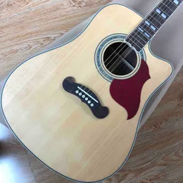 Custom cutaway body songwriter studio deluxe acoustic guitar AAAAA SOLID WOOD VERSION FSM prefix plus-T pickup system