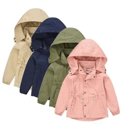 Jackets Solid Windbreaker for Boy Girl Clothes Kids Zipper Hoodie Children Thicken Down Outerwear Autumn Winter Warm Parkas 220912