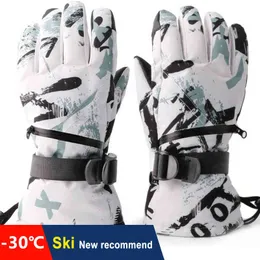 Женщины мужчины с касанием экрана Ski Зима Snowbaord Slen Motor Motor Gloves Водонепроницаемые сгущающиеся ультрасопоставления ветропроницаемой ручной одежды 0909