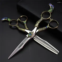 Tesoura de cabeleireira profissional japonesa 440C para cortar o cabelo de barbear e barbearia