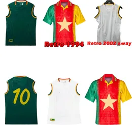 Retro classic 1994 95 02 Cameroon soccer jerseys Eto'o MBOMA MILLA home away football vest tank top shirt