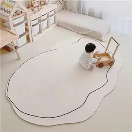 Mattor fluffig plysch oregelbundet för vardagsrum stora mattor stora mattor matta sovrum barn barn lek soffa bord bredvid golvmatta