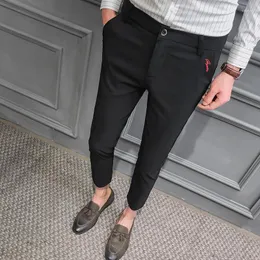 Pantalones para hombres 2022 primavera estilo británico traje sólido pantalón pantalon hombre pantalones de streetwear