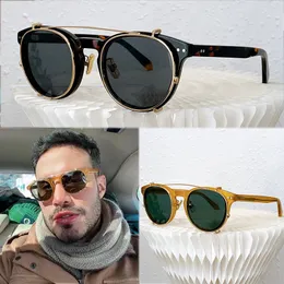 Okrągłe okulary przeciwsłoneczne dla kobiet mężczyzn Summer Sexy 4S210 Cat Eye Designer Gafas de Sol Style anty-ultrafiolet retro płyta pełna rama Odłączona soczewki gazy z pudełkiem