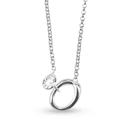 Collana di moda Collana in argento sterling S925 per donne Semplice ciondolo ad incastro Alta gioielleria Accessori regalo per feste di compleanno