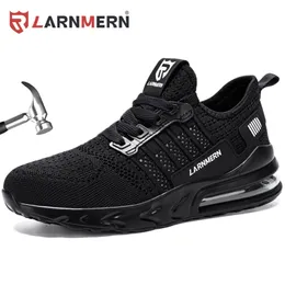 Safety Shoes LARNMERN Men Non Slip Steal Toe Winter On Lightweight Breathable Anti smashing Shockproof Work Sneaker 220914