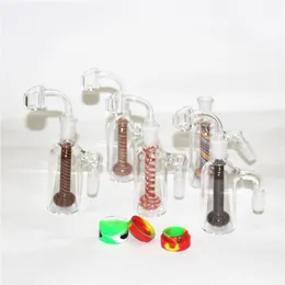 물 담뱃대 유리 물 파이프를위한 큰 크기 유리 애쉬 포수는 lacunaris inline 2 개의 벌집 ashcatcher 14mm 또는 18mm