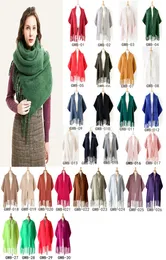 Fashion Autumn and Winter grova Tassels Circle Sand Solid Color Scarf Ladies Thick Scarf Women Shawl DE751