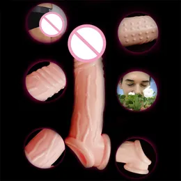 Sex toy Vibrator Toy Massager Yunman 17cm Silicone Longpenis Sleeves Reusable Extender Cock Extension Penis Ring LRJ2 4W5X DI2Z