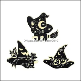 Pins Brooches Cute Enamel Brooches Pin For Women Girl Fashion Jewelry Accessories Metal Vintage Pins Badge Wholesale Punk Cat C3 Dro Dhhzw