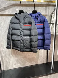 Piumino di design di lusso comfort invernale e calore cappotto da uomo in materiale antivento da esterno in piuma d'anatra bianca