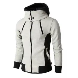 Erkek Hoodies Sweatshirts Fermuar Erkekler Ceket Sonbahar Kış Kış Kırış Polar Katlar Bombacı Ceket Eşarp Yakası Moda Kapşonlu Erkek Dış Giyim İnce Uygun Kapşak 220915