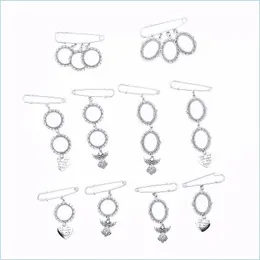 Favor de festa UPS sublima￧￣o Pin Broche de casamento Favor Favor Pingents Bouquet Bouquet Po Charms Broches Diy Drop Deliv Deliv HomeIndustry Dhuh1