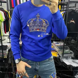 Erkek Hoodies Hızla Drilling Crown Erkek Hoody En İyi Ağır Zanaat Sweatshirtleri Uzun Kollu Moda Tasarımı